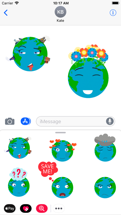 Green Earth Day Animated Emoji screenshot 2