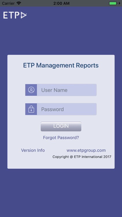 ETP Management Report
