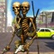 A group of dead skeleton gangsters have captured the city