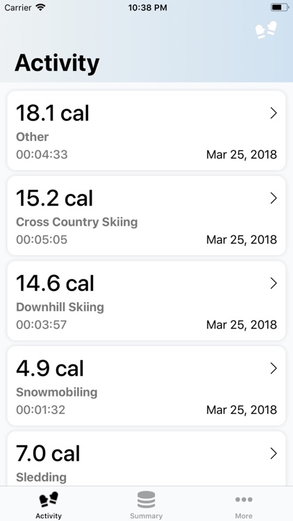 Winter Sports: Track Calories