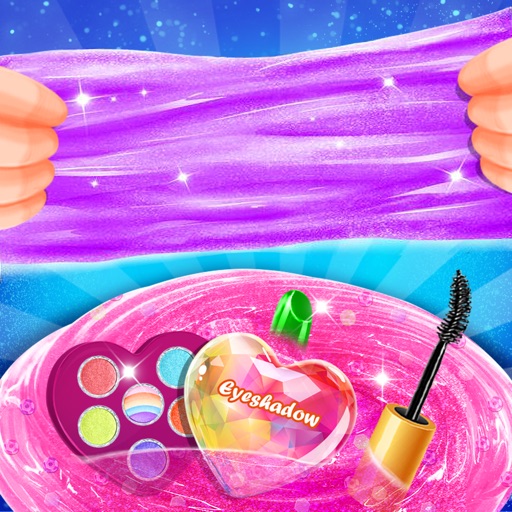 Glitter Rainbow Makeup Slime Icon