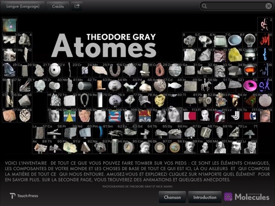 Atomes par Theodore Gray Atomes par Theodore Gray