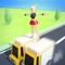 Reach the end of the road by avoiding obstacles