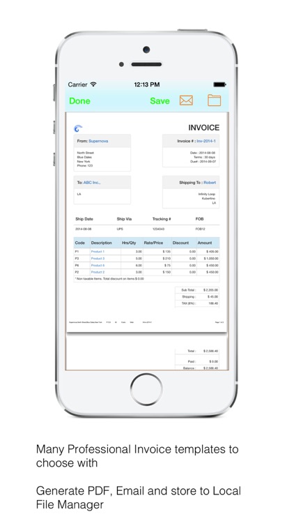 Cloud Invoice: Invoice and PDF
