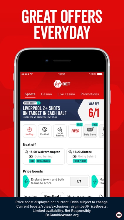 Virgin Bet: Sports Betting App screenshot-0