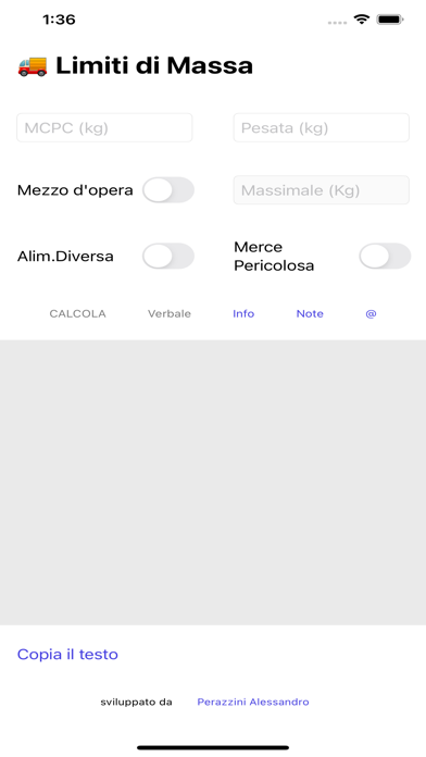 Screenshot of Limiti di Massa2