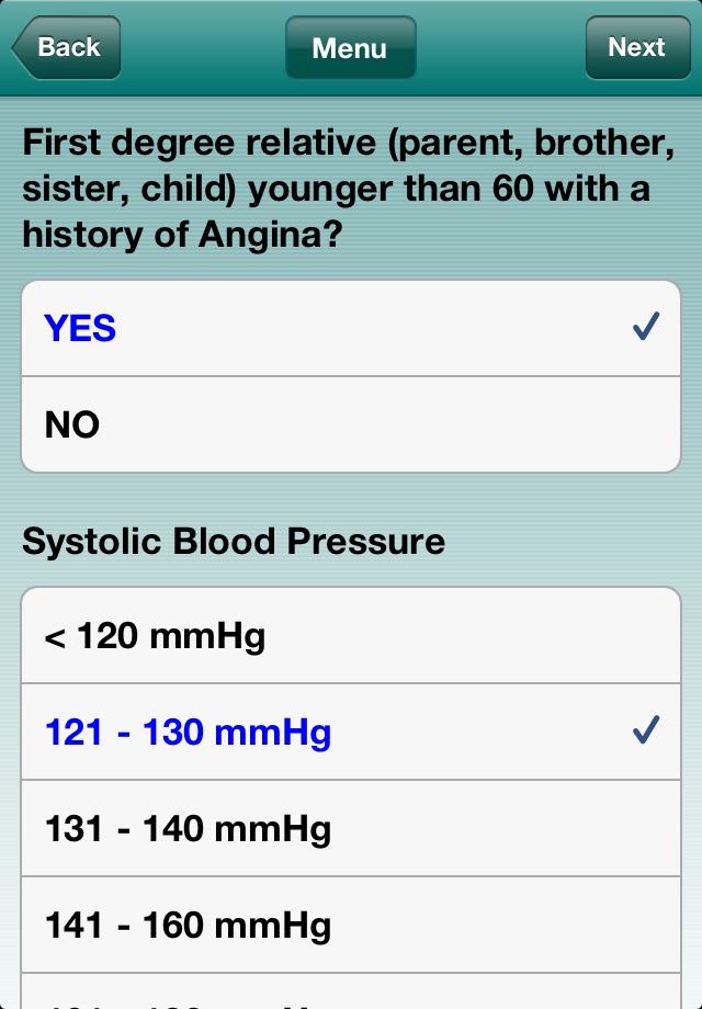 Cardiovascular Risk Calculator screenshot 2