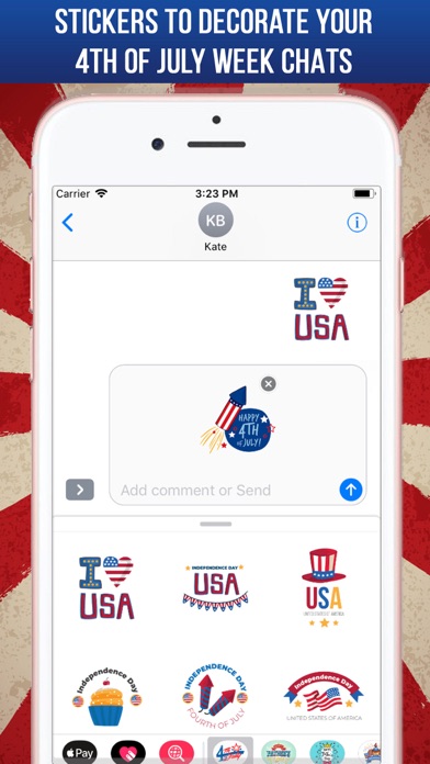 4th Of July Greeting Stickers screenshot 3