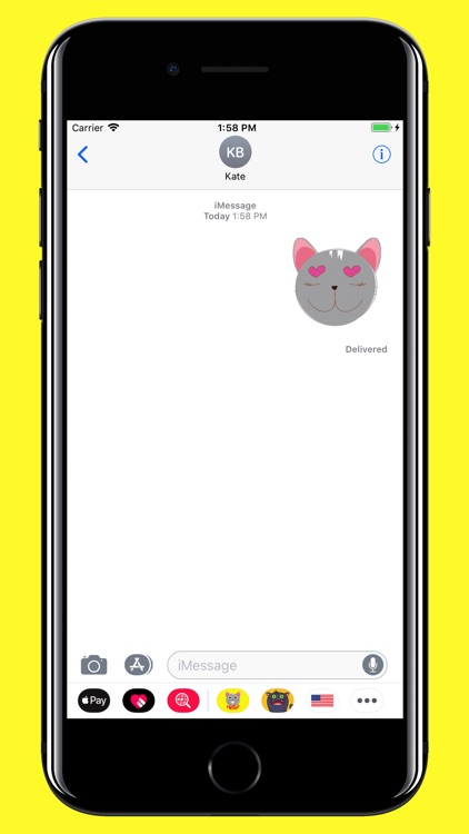 Grey Cat emojis - Smiley moji screenshot-4