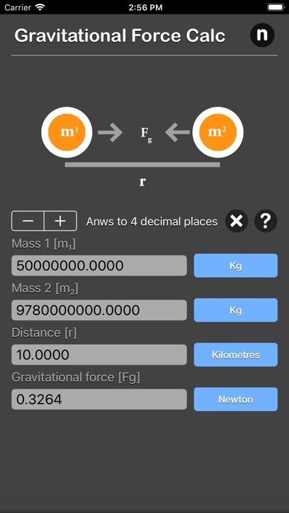 Gravitational Force Calculator