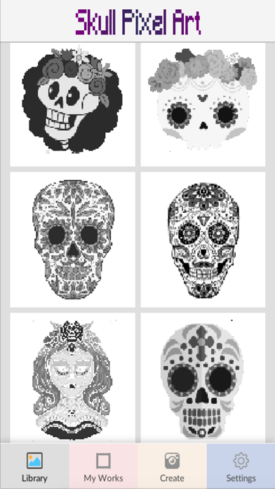 Skull Pixel Coloring Art screenshot 4