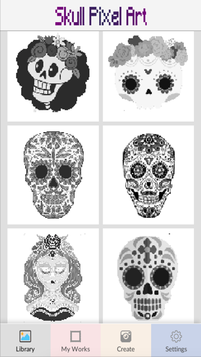 How to cancel & delete Skull Pixel Coloring Art from iphone & ipad 4