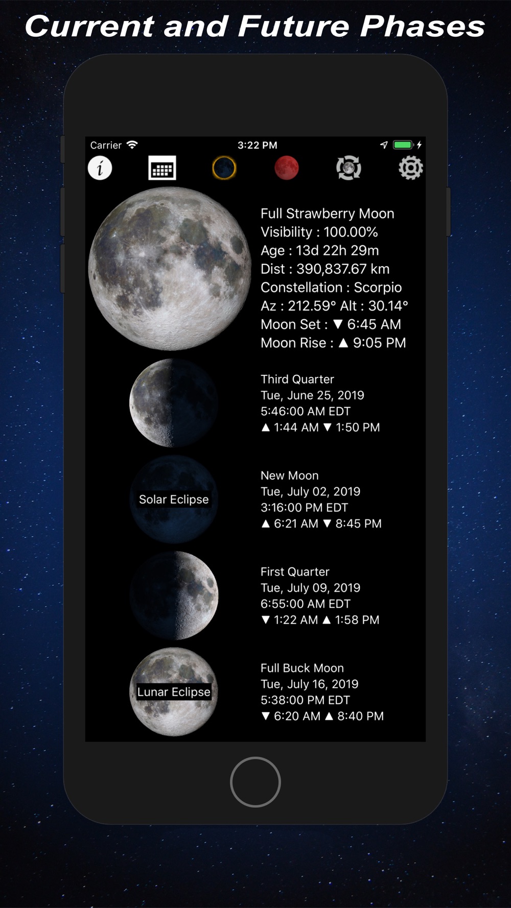 moon phase calendar for iphone