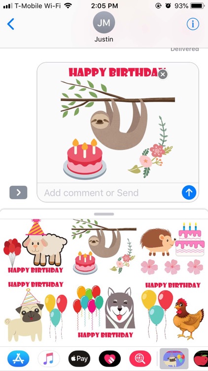 Cute Happy Birthday Sticker