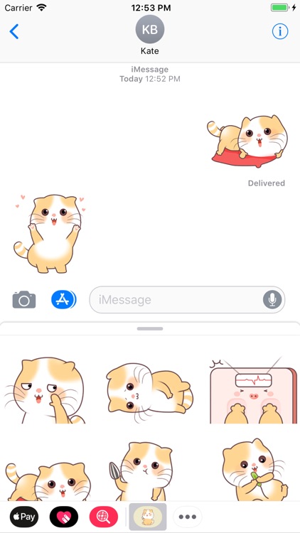 Chubby Kitty Animated Stickers