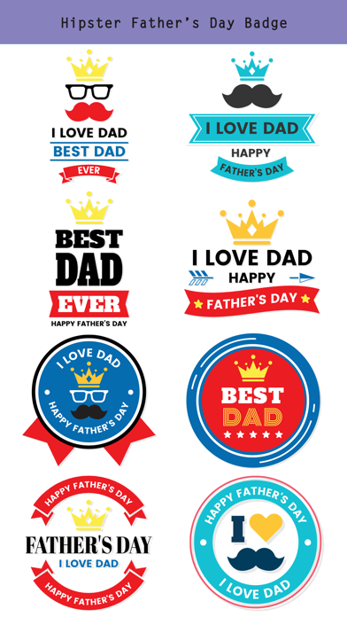 Hipster Happy Father's Day screenshot 3