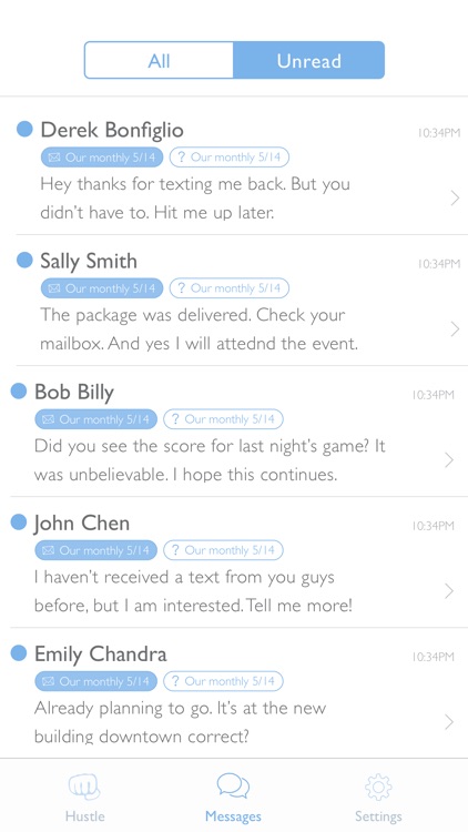 Hustle: P2P texting at scale
