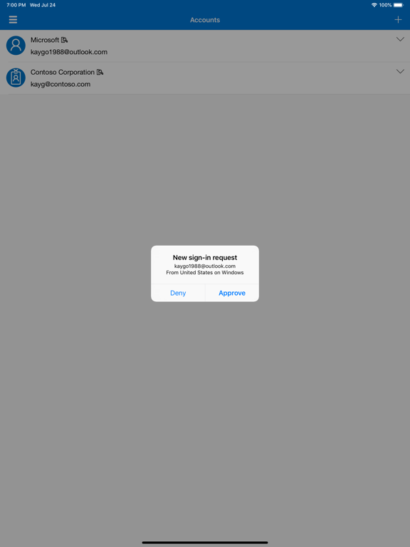 Microsoft Authenticator - Screenshot 1