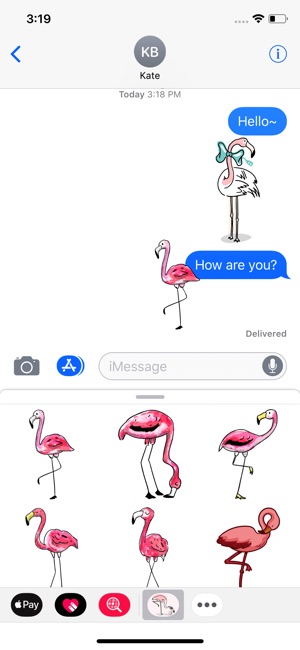 Pink Gentle Flamingo Stickers(圖2)-速報App