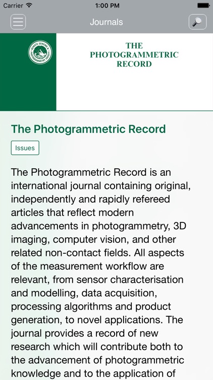 The Photogrammetric Record