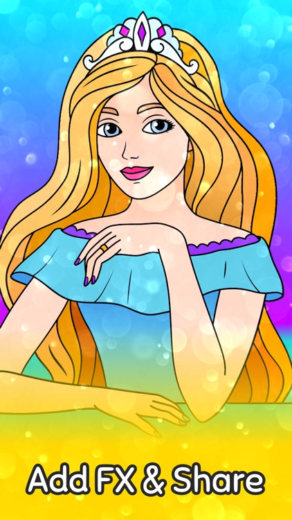 Princess coloring book 4 girls screenshot-4