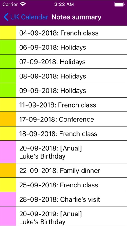 2019 UK Holiday Calendar NoAds screenshot-5