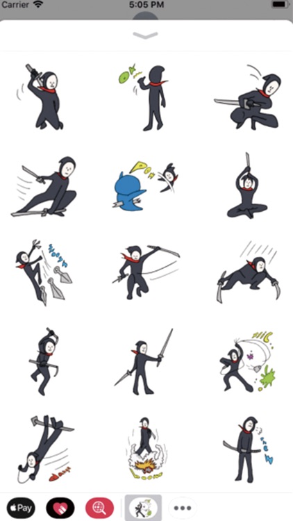 Fighting Ninja Stickers