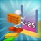 Try to stack as many blocks as possible and build your own path to the end of the levels