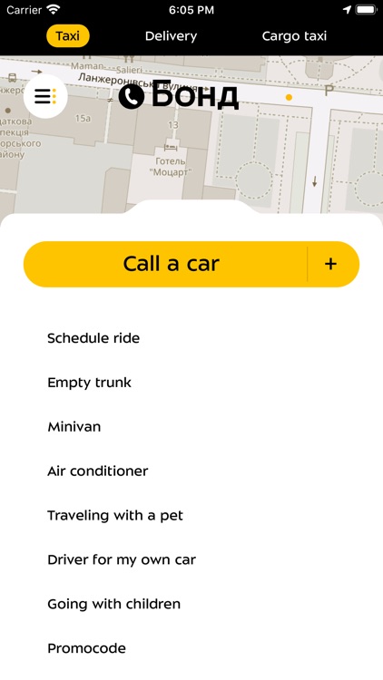 Bond: Taxi, delivery, cargo