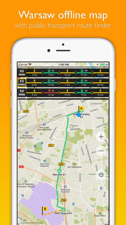 Warsaw offline map & transport screenshot-0