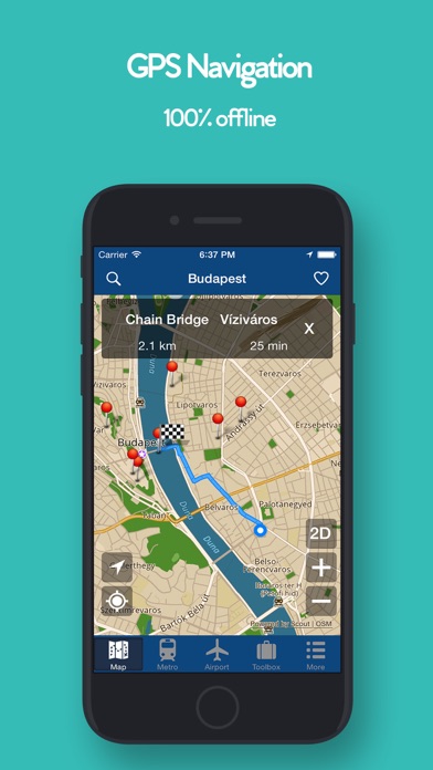 Budapest Offline Map - City Metro Airport Screenshot 2