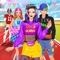 Four students dress up in new college team makeover game for girls