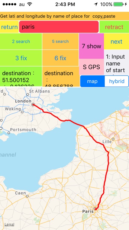 magnet and 6 GPS maps latitude