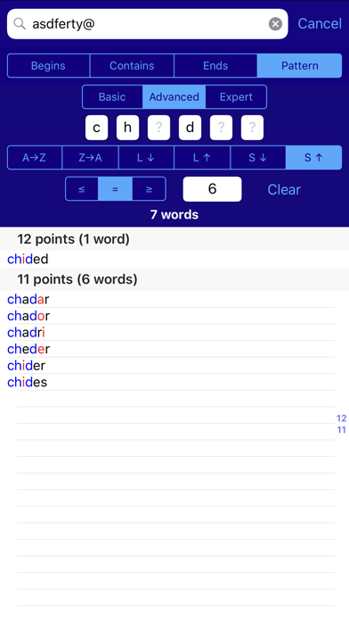 Lexica for Scrabble Pro screenshot1