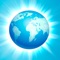 Political Earth globe with countires, capitals, frontiers