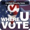 WhereUVote for Clinton County Iowa provides a quick and easy way to find a location to vote early or find your polling place on Election Day in Clinton County no matter where you are
