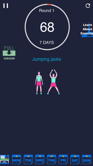 7 Days Home Workout Lite screenshot 3