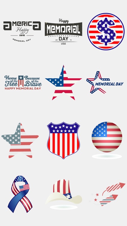 Memorial Day Text Stickers App by Gazi 