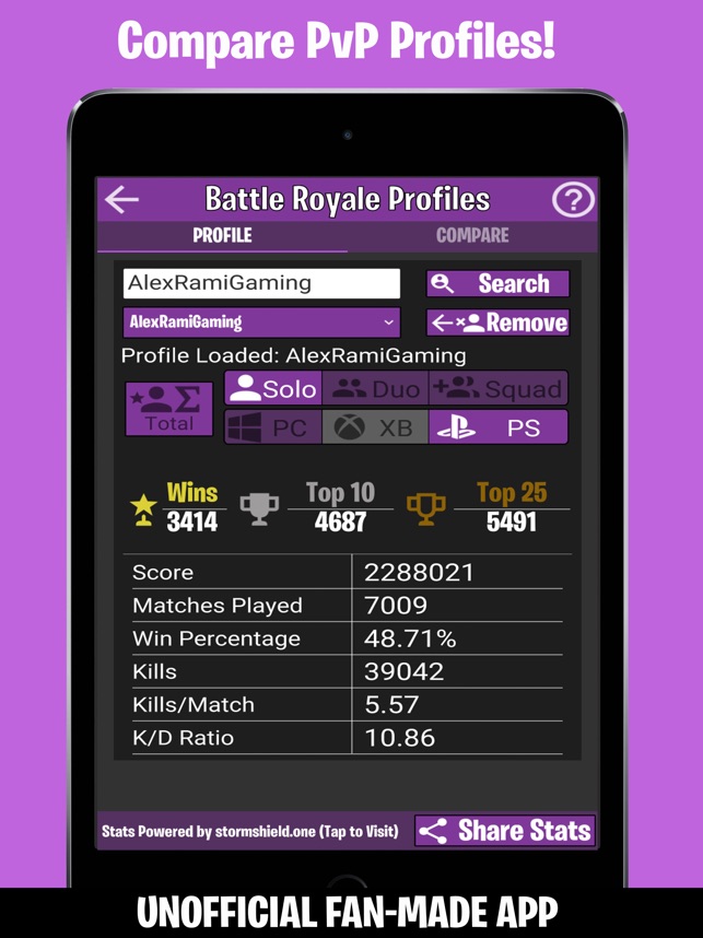 companion for fortnite on the app store - fortnite battle royale stats and leaderboards
