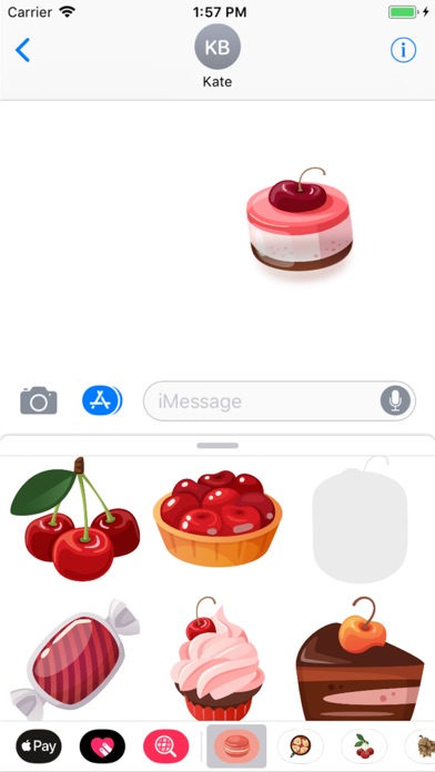 How to cancel & delete Cherry Desserts Stickers from iphone & ipad 3