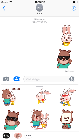 Bear and Bunny Stickers(圖3)-速報App