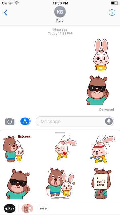 Bear and Bunny Stickers