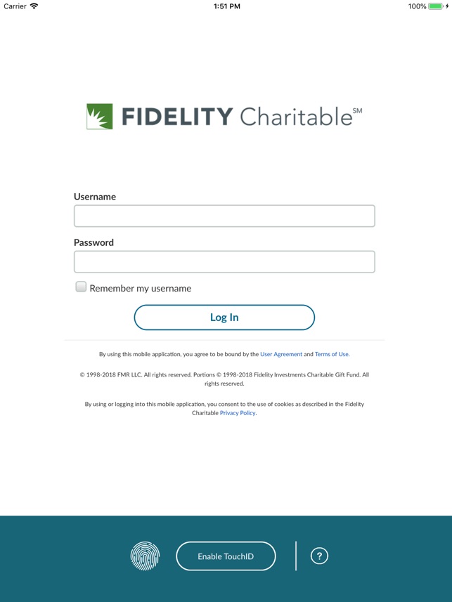 Fidelity Charitable On The App