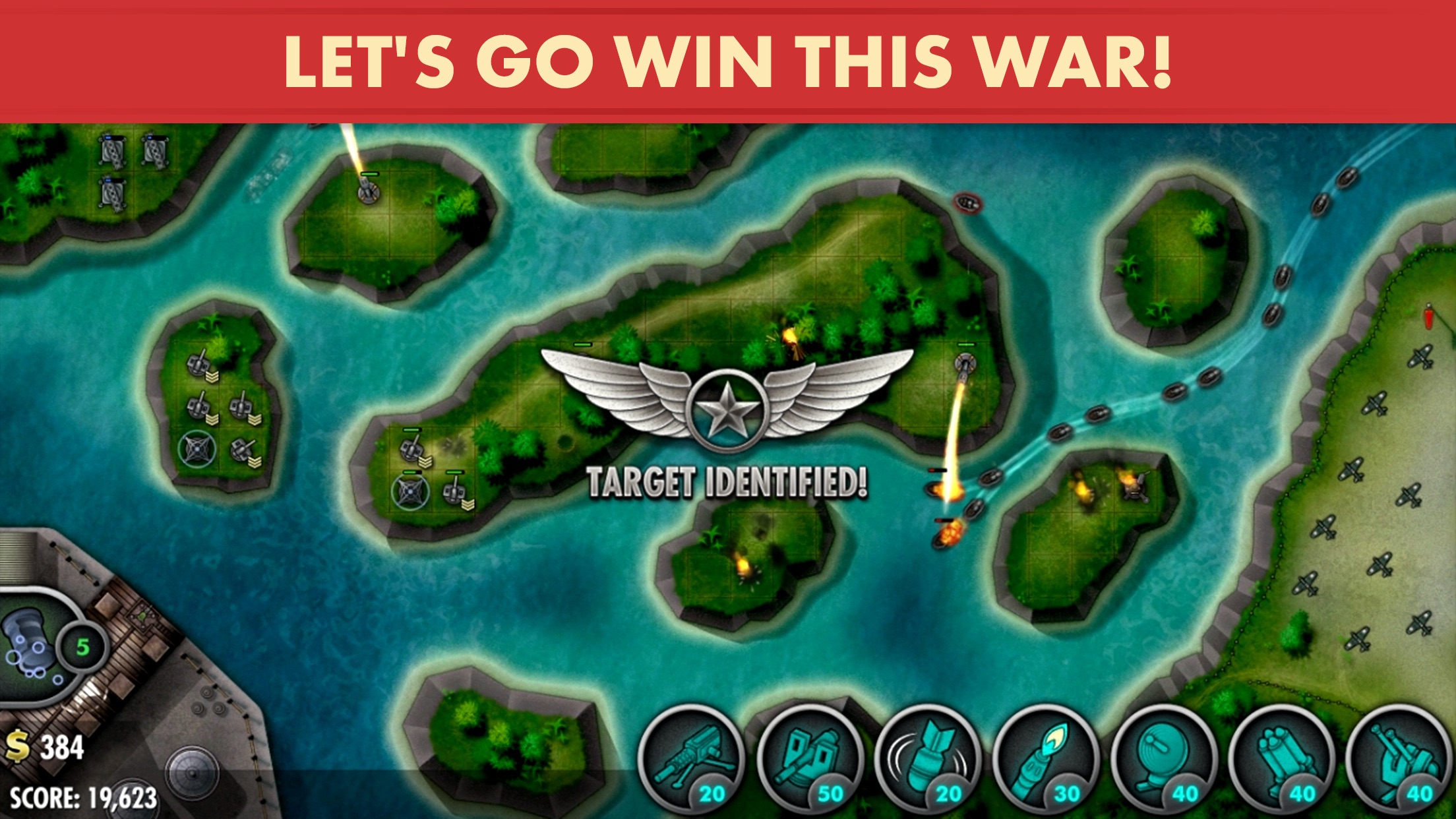Screenshot do app iBomber Defense Pacific