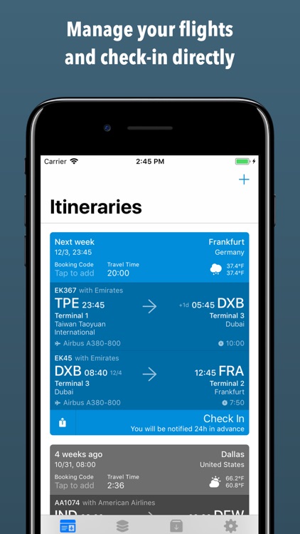 Boarding Pass - Flight Checkin