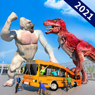 Dino vs Gorilla City Rampage