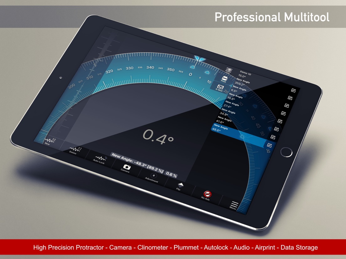 Measure Angles Pro Level Tool App voor iPhone, iPad en iPod touch AppWereld