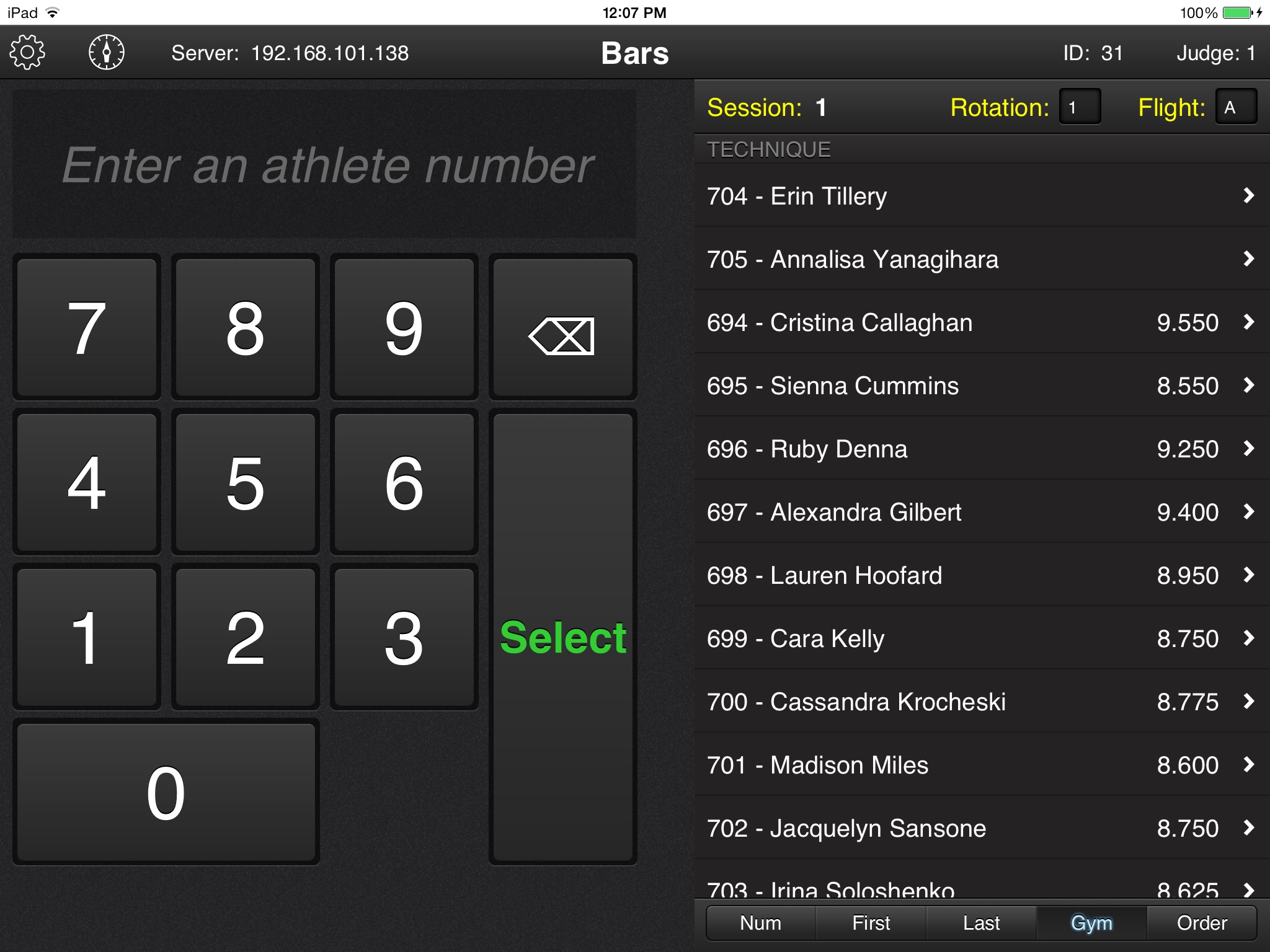 ProScore iKeypad screenshot 2