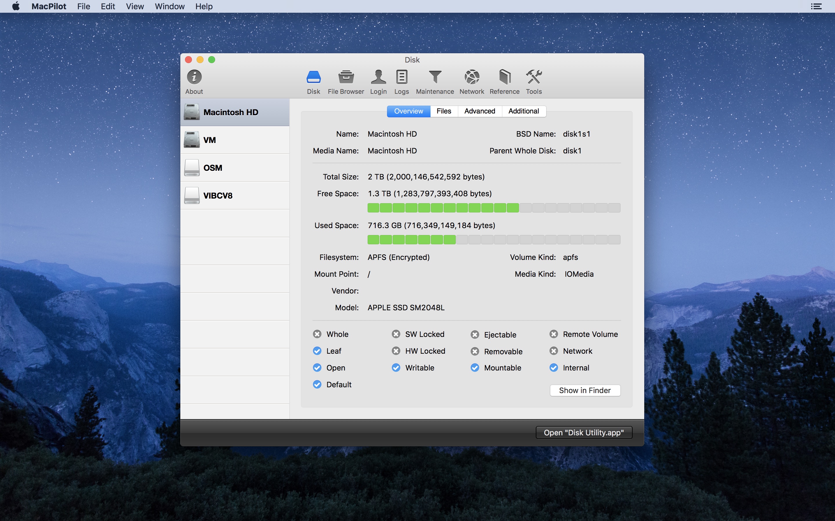 Screenshot do app MacPilot (Lite)