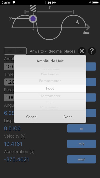 Simple Harmonic Motion Calc